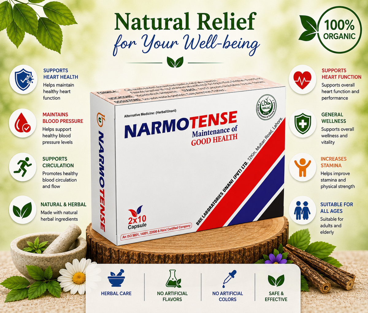 NARMOTENSE CAPSULES 20